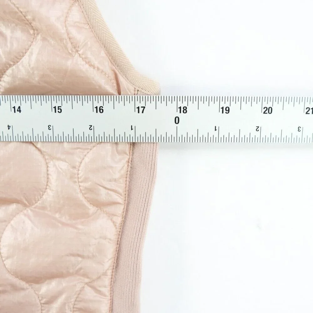 J. Crew Vest Women's XXS Quilted Double Full Zip #B8448 Light Pink Outdoor Vest - Picture 6 of 7